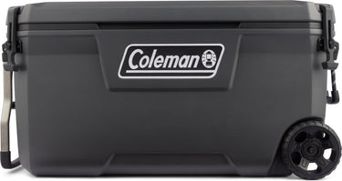 Coleman convoy 100 qt koelbox met wielen – 94 liter – lichtgewicht en volledig geïsoleerd - houdt ijs 5 dagen koud - donkergrijs