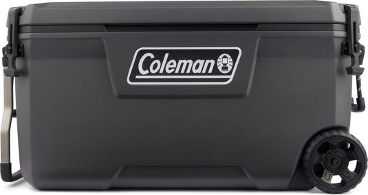 Coleman convoy 100 qt koelbox met wielen – 94 liter – lichtgewicht en volledig geïsoleerd - houdt ijs 5 dagen koud - donkergrijs