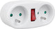 Maclean - stopcontact splitter - stopcontact met 2 contactdozen en aan uit schakelaar, type e, 2x16a, mce337 e