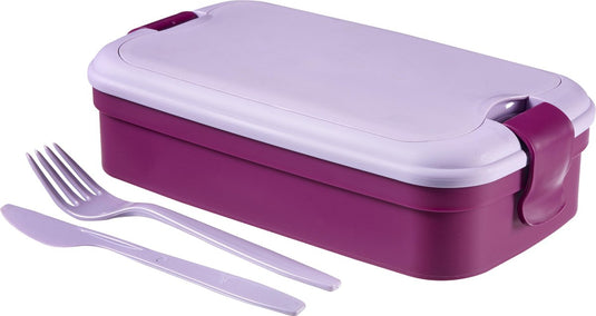 Curver lunch go lunchbox - met bestek - paars
