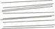 Creativ company metalen staaf - metalen staven set - kleine dunne metalen staafjes - lengte: 20 cm - dia: 2mm - 10 stuks