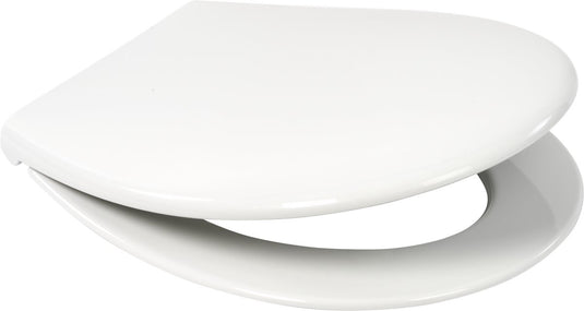 Plieger smart toiletbril - universele vorm wc bril - thermoplast - wit - met deksel - softclose - quick release - kunststof bevestiging