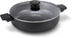 Brabantia vanta hapjespan met deksel -ø 28cm - sauteerpan - keramische antiaanbaklaag titanium versterkt - geschikt voor inductie - 100% pfas vrij - zwart