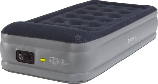 Outwell flock superior single w built-in pump luchtbed ingebouwde pomp 45 cm hoog 145 x 90 x 45 cm blauw