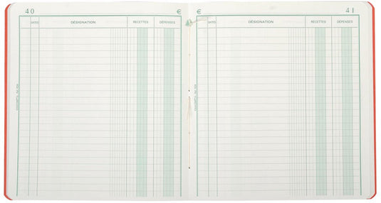 Exacompta standaard register ontvangsten - uitgaven - 80 blad - geassorteerd - 930e