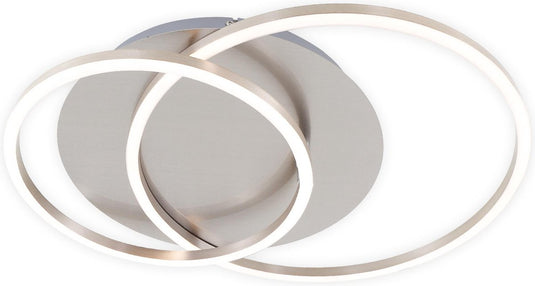 Briloner frame - plafonnière dimbaar - plafondlamp draaibaar - incl. geheugenfunctie - led 40w - 3.200 lumen - mat-nikkel - ø 30cm