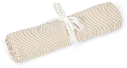 Little dutch swaddle - beige streepjes - 120 cm