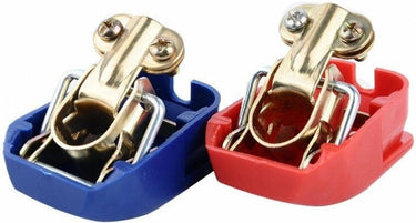 Proplus accupoolklemmen set - snelsluiting - din - messing - kunststof - ø 16-18 mm - blauw rood