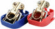 Proplus accupoolklemmen set - snelsluiting - din - messing - kunststof - ø 16-18 mm - blauw rood
