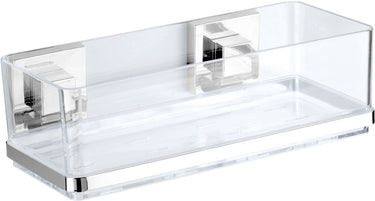 Wenko vacuum-loc quadro doucherek rvs 23x14cm - douchemand - bevestigen zonder boren