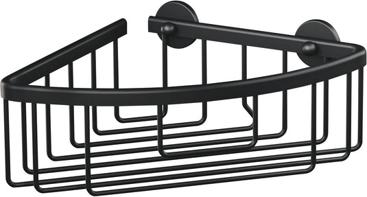 Tesa hoekmand aluxx black matzwart badkamer zelfklevend zonder boren – 192x92x200mm
