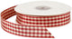 Creativ company geruit lint, b: 20 mm, antiek rood wit, 25 m