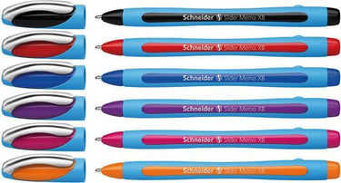 Schneider schrijfwaren schneider balpen - slider memo - penpunt xb - 1,4mm - 5+1 stuks assorti kleuren - s-150296