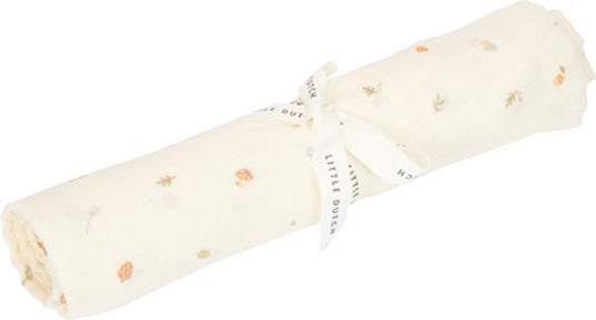 Little dutch swaddle - wit - maat 120 cm - forest friends - forest treasures