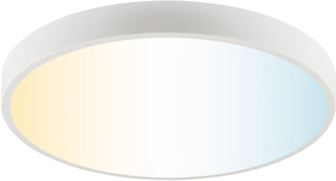 Brilliant slimline - plafondlamp - ø 49 cm - led 20w - cct - 3000k-6500k - dimbaar - nachtlicht - timer - afstandsbediening - wit