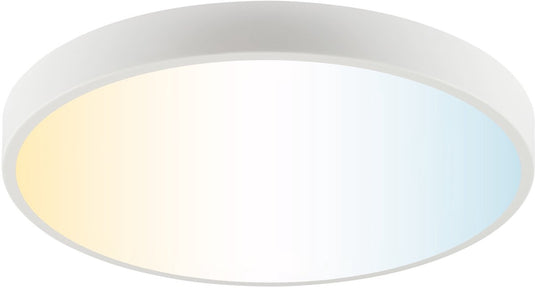 Brilliant slimline - plafondlamp - ø 49 cm - led 20w - cct - 3000k-6500k - dimbaar - nachtlicht - timer - afstandsbediening - wit