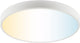 Brilliant slimline - plafondlamp - ø 49 cm - led 20w - cct - 3000k-6500k - dimbaar - nachtlicht - timer - afstandsbediening - wit