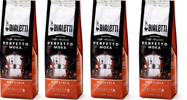 Bialetti moka hazelnut gemalen koffie - 4x 250 gram