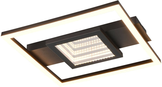 Rl live your light reality wheeler - plafondlamp - zwart mat - incl. 1x smd 16 w - wandmontage