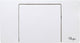 Plieger neckar bedieningspaneel – bedieningspaneel toilet wit – frontbediening – 1 start stop knop