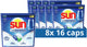 Sun vaatwascapsules - 4in1 intense power - met cleanboost-technologie - 128 stuks (8x16) - voordeelverpakking