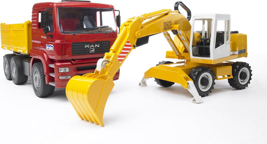 Bruder 2751 man vrachtwagen met liebherr kraan