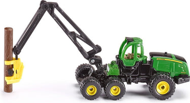 Siku 1652, john deere harvester met boomstammen, metaal kunststof