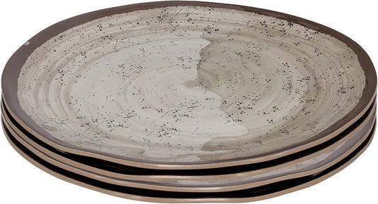 Bo-camp - ontbijtbord - halo - 4 stuks - melamine - beige