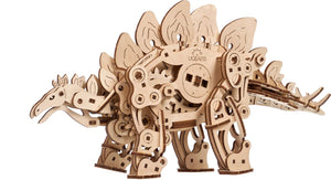 Ugears 3d modelbouw - stegosaurus - mechanisch bouwpakket hout - educatief speelgoed