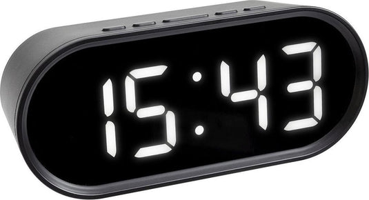 Tfa dostmann 60.2025.01 wekker quartz zwart alarmtijden: 1