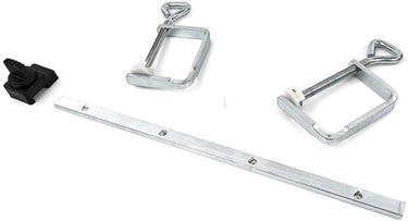 Scheppach accessoirepakket voor cirkelzaag pl75 pl55 - set van 2 schroefklemmen, 1 koppelstuk en 1 eindstop