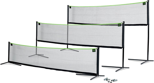 Exit toys exit verstelbaar sportnet 243x500cm - volleybalnet - badmintonnet - tennisnet - in hoogte verstelbaar - buiten - zwart