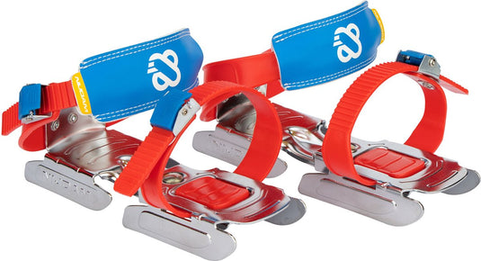 Nijdam glij-ijzers - bobbin' skoot - verstelbaar - maat 24 t m 34 - unisex - rood staal