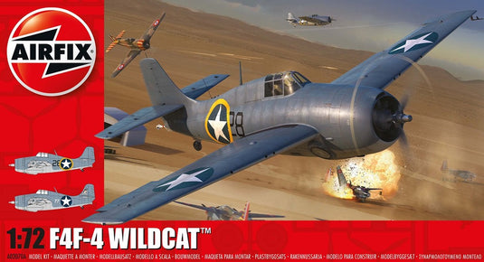 Airfix modelbouwpakket militaire voertuigen - 02070a f4f-4 wildcat plane plastic - 1:72 - modelbouw