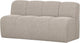 Woood mojo eetbankje met rugleuning - bouclé - beige melange - 164cm