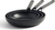 Kitchenaid classic forged aluminium koekenpannen set 3-delig - zwart - inductie - anti-aanbak - pfas-vrij