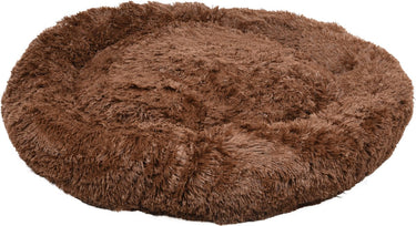 Flamingo mand krems – rond – bruin – 90 x 65 x 18 cm – knusse mand voor middelgrote honden zoals beagle, cocker spaniel en shiba inu
