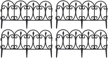 Kinzo - tuinhek 4pc - 4 stuks - afmeting 59x33 mm - kunststof