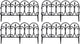 Kinzo - tuinhek 4pc - 4 stuks - afmeting 59x33 mm - kunststof
