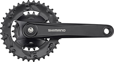 Shimano altus fc-m315-2 crankstel - 170 mm - 36-22t - 2x7 8-speed - vierkante as - zwart
