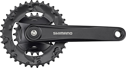 Shimano altus fc-m315-2 crankstel - 170 mm - 36-22t - 2x7 8-speed - vierkante as - zwart