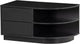 Woood finca tv meubel rond rechts - zwart - 40x78x40