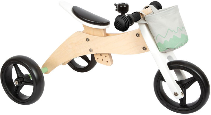 Load image into Gallery viewer, Small Foot - Houten Training Driewieler Loopfiets 2in1 Saliegroen
