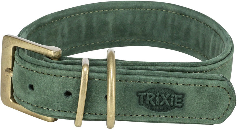 Load image into Gallery viewer, Trixie halsband hond pure leer saliegroen

