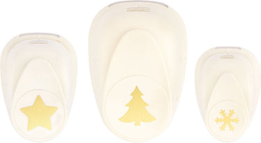 Vaessen creative pons set - figuurpons - kerst - 3 st. - 1,5 tot 2,5 cm