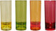 Gimex - colour line - shotglas - rainbow - 40 ml - 4 stuks