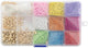 Creative craft group kralen in opbergbox - 9 kleuren + draad