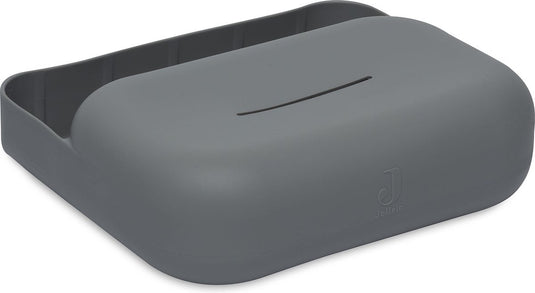 Jollein - billendoekjes box (storm grey) - siliconen - alle huidtypes - billendoekjes houder