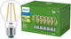 Philips led philips ultraefficient led lamp transparant - 40w - e27 fitting - warmwit licht; 2700k - ultra efficiënt: energielabel a - 6-pack