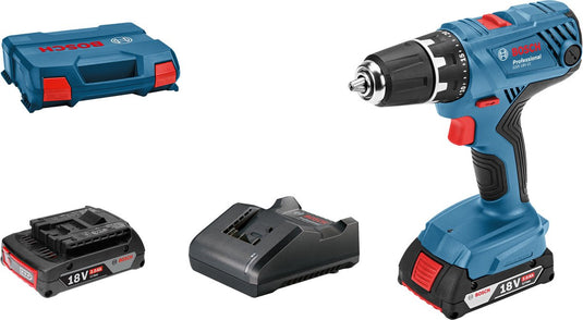 Bosch - gsr 18v-21 - accuschroefboormachine 18 volt 2,0 ah li-ion in l-case